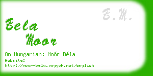 bela moor business card